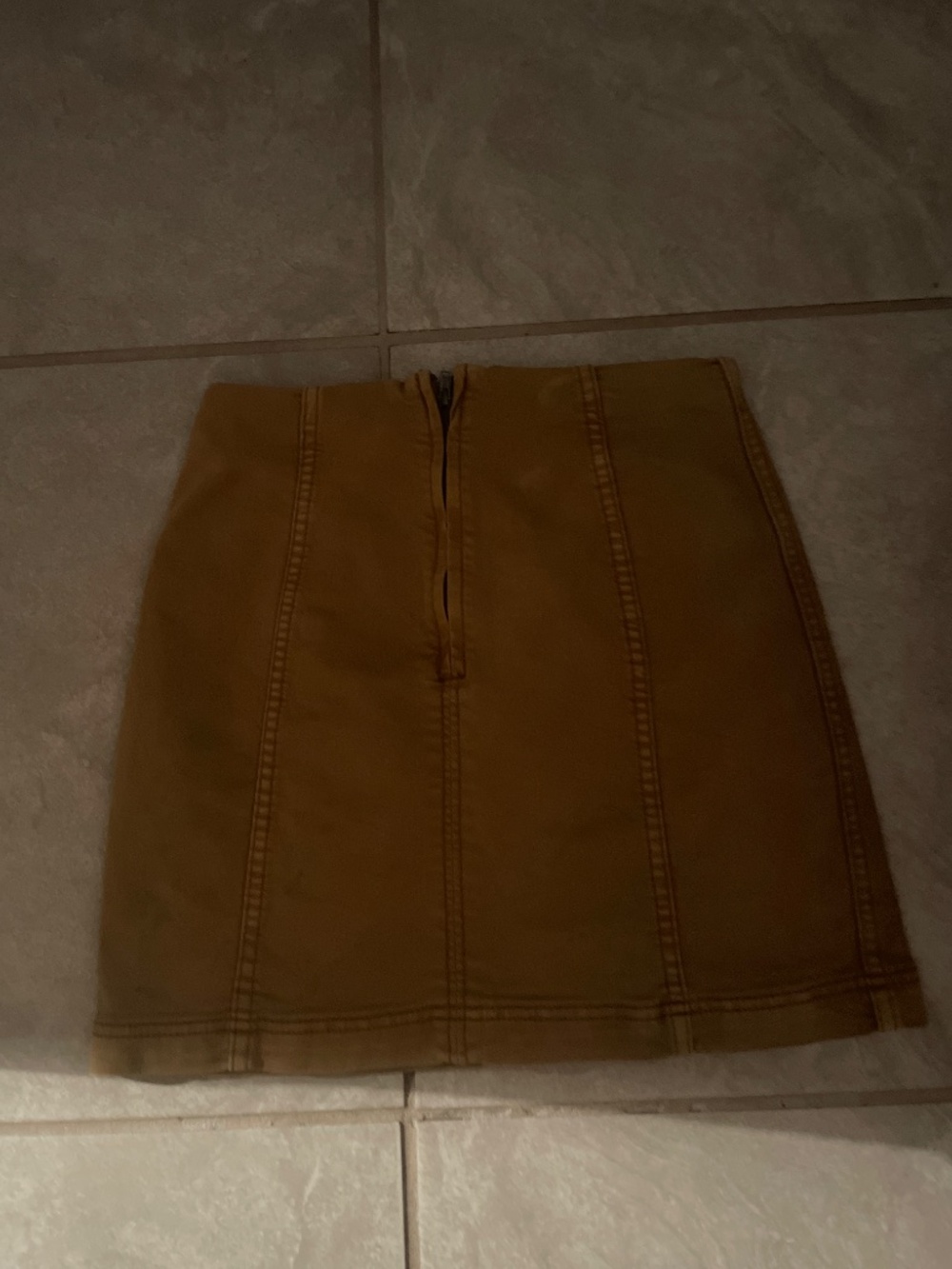 Free people mustard yellow mini skirt - Picture 3 of 3